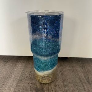 Hand crafted beach and ocean theme tumbler cup
